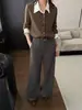 ICCIICC Pantalones de Lana Holgados de Pierna Ancha Otoño Invierno Minimalistas Adelgazantes de Temperamento para Viajar Casuales Estilo Nuevo para Niños 2389