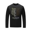 Camiseta de Manga Larga Estilo Europeo para Hombre, Diseño Casual de Cabeza de Tigre con Pedrería, Cuello Redondo, Moda Otoño 2026, Prenda Base de Marca de Moda