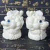 Escultura de Fruta em Marfim de uma Besta Auspiciosa Trazedora de Sorte Qilin 6*6 Artesanato em Madeira Ornamento para Mesa de Sala de Estar em Casa