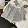 5139 Gris Claro Verano Delgados Cómodos Algodón Puro Shorts para el Hogar Sueltos Casuales de Color Sólido Que Se Pueden Usar Afuera para Caminar