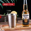 Amazon Copo de Cerveja de Aço Inoxidável 304 para Uso Externo Estilo Industrial Borda Enrolada Camada Única Copo de Água Copo para Bebidas Frias Chá com Leite