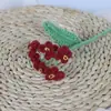Buquê de Miosótis Tricotado à Mão em Lã, Flores Tricotadas Prontas, Presentes Criativos de Aniversário para Amigos, Flores de Lã Crochê