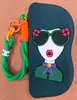 Bolsa de Armazenamento Popular de Óculos de Sol Transfronteiriça Feminina Portátil para Troco Bolsa de Armazenamento de Silicone Estojo de Óculos DIY Deusa