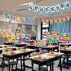 Decoración para la ceremonia de inauguración, decoraciones de mesa, accesorios para aulas escolares y de jardín de infantes, letreros de mano, accesorios de mesa para mejorar el ambiente