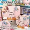 Bolsa de Regalo de Tarjeta Blanca Colección Ins Dibujos Animados Cartón Blanco de Alto Valor Engrosado Gran Capacidad Bolso de Mano para Regalo de Cumpleaños