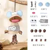 Kit de materiais para pingente de boneca com orelhas de pompom de casca de fruta natural, boca grande, conjunto artesanal de boneca de vagem de casca de fruta curativa de nicho