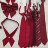 Corbata Rojo Vino Corbata JK Corbata para Mujer Color Sólido Rayas Vestido de Clase Foto de Graduación Vestido Rojo de Licenciatura Lazo Vestido de Marinero