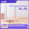Preforma de botella de 28 mm de diámetro y 50 g de peso, tubo preforma transparente de PET para moldeo por soplado, material de embalaje para botellas de acondicionador para el cabello y limpiadores faciales, preforma de tubo de moldeo por inyección