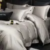Juego de cuatro piezas de algodón de fibra larga estilo hotel de lujo, funda de edredón y sábana de algodón puro, juego de exportación de alta gama, ropa de cama para regalo al por mayor 4