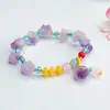 Pulsera de Amatista Natural Guan Yu Nueve Cuentas de Fuego Púrpura Joyería de Piedras Preciosas Fábrica Venta al por Mayor Dropshipping S4033001