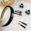 Pinza para el Cabello Elegante de Alta Gama, Diadema de Pedrería Estilo Chanel, Pinza de Garra para la Parte Trasera de la Cabeza, Goma para el Cabello, Exquisito Accesorio para el Cabello para Mujeres