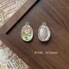 Pintura al óleo Ins Flor de Perla Incrustada Palacio Colgante Marco de Fotos Pulsera Hecha a Mano DIY Collar Collar de Perlas Accesorios
