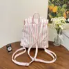 Mochila Rayada Estilo Coreano con Orejas de Conejo Mochila Rosa con Estrellas Gran Capacidad para Viajes de Negocios Estudiantes Salidas Mochila Pequeña