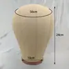 Molde de Cabeça de Serragem Molde de Cabeça de Cortiça Lona Suporte de Agulha para Peruca Forma Cabeça de Mannequim Cabeça de Tela