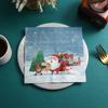 Promoção Relâmpago Conjunto de Louça Descartável de Natal Prato de Papel Copo de Papel Decoração de Natal Guardanapo de Papel Louça para Festa de Feriado Prato de Papel