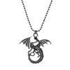 Collar gótico retro de dragón oscuro para mujer, estilo ins europeo y americano, creativo, cadena para clavícula con forma de dragón, collar zodiacal transfronterizo, moda