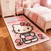 Alfombra Larga de Felpa Sintética Estilo Dibujo Animado Japonés y Coreano para Uso Doméstico, Sofá de Sala de Estar, Tapete Resistente al Desgaste, Alfombra Decorativa para Mesita de Noche de Dormitorio, Alfombra para Mirador