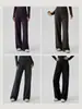 Pantalones deportivos para mujer de otoño e invierno con forro polar, diseño holgado de pierna recta, cintura con cordón, gruesos y cálidos, perfectos para usar en capas, pantalones largos casuales