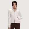 Camiseta base térmica de forro polar para yoga con cuello alto para mujer, otoño e invierno, nuevo modelo 2026, chaqueta cárdigan con cremallera, sudadera ajustada para usar en capas