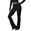 Calças de Yoga de Cintura Alta com Cordão Estilo Kardashian Skims para Mulheres, Calças Casuais Flare Emagrecedoras para Mulheres, Transfronteiriço