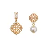 Pendientes Asimétricos de Piedra Ojo de Tigre 2025 Nuevo Diseño para Mujer Nicho Lujo Ligero Gama Alta Elegantes Pendientes Versátiles