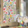 Novo Verão Transfronteiriço Flores Margaridas Quarto Anti-Colisão de Pássaros Janela Pegador de Sol Adesivo Estático Película Colorida Adesivo de Vidro