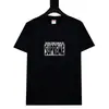 Camiseta de Manga Curta Supreme, Marca de Moda Americana de Peso Pesado, Estampa Clássica de Letras, Gola Redonda Boxy, Caimento Solto, Manga Meia-Manga para Homens e Mulheres