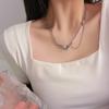 Colar de contas elegante da Coreia do Sul para mulheres em design de nicho Pingente de amor de pérolas joias combinando no atacado