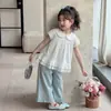 Camisa de Muñeca de Manga Corta Tongsen Tongma para Niñas Verano 2026 Nuevo Estilo Camisa de Cuello para Bebés Verano Top Infantil de Moda
