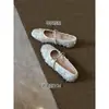 Versión de Piel de Oveja Tacón Oculto de 5 cm Estilo Hada Francesa Moño de Lentejuelas Puntera Redonda Zapatos Planos de Ballet para Mujer Mary Janes Bajos