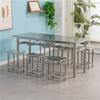 Taburete colgante, comedor comercial, mesa de comedor y silla, mesa de comedor dividida para 4 personas, taburete colgante para 6 personas, comedor escolar, combinación de restaurante, universidad