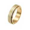 Anillos Giratorios Transfronterizos de Acero de Titanio Esmerilado, Anillos de Acero Inoxidable de Moda Europea y Americana para Parejas, Alivio del Estrés, Anillos de Exportación Transfronteriza al por Mayor