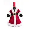 Decoración Festival de Navidad Paquete Botella de Vino Adornos de Mesa Falda Vestido Manga para Vino Tinto Creativo Terciopelo Dorado Rojo Navideño
