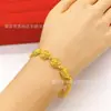 Pulsera Sencilla y Dulce de Flor de Rosa de Aleación para Mujer, Réplica Perfecta de Pulsera de Flor Estilo Celebridad de Internet, Venta al por Mayor para Transmisiones en Vivo