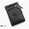 Cartera corta de mujer de estilo nuevo con comercio exterior transfronterizo, estilo japonés, estilo fragante, de cuero PU con cremallera, monedero de tendencia de dinero.