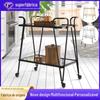 Carrinho de ferro nórdico mesa lateral móvel simples sofá armário lateral apartamento pequeno casa sala de estar mesa de canto mesa de canto