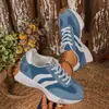 Tênis Casuais Color Block Retro Primavera 2026 para Mulheres, Sapatos Casuais Respiráveis com Solado Macio, Tênis Leves com Cadarço, Sapatos Femininos Multicor