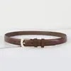 Cinturón Moda Mujer Versátil Simple Estilo Ins Decoración Cintura Negra con Jeans Juventud Marrón Dropshipping