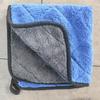 Toalha para Lavagem de Carro em Fleece Coral com Padrão de Losango, Toalha Absorvente Dupla Face, Pano Espesso para Limpeza de Carro, Pano de Limpeza sem Fiapos
