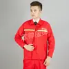 Ropa de Trabajo de Petróleo de China Roja Primavera y Otoño Cuatro Estaciones Campo Petrolero Ropa de Protección Laboral Ropa de Trabajo Transpirable Tira Reflectante Ropa de Protección Laboral