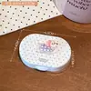 Estuche lindo y simple para lentes de contacto de cachorro con lunares, estuche de lentes de contacto moderno, estuche compañero, estuche de cuidado para lentes duales, compacto y portátil