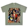 Camiseta Estampada Retro Americana de Bruno Mars Manga Corta Cuello Redondo Sudadera con Capucha Algodón 250g