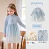 Vestido de Princesa Jellybaby para Niñas Vestido Estilo Mil Dólares Nuevo Otoño 2026 Vestido para Niños Vestido de Bebé