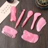 Set de Siete Piezas para Raspar Resina Tabla para Raspar Masaje Herramienta de Belleza Cara y Rodillo Facial Palo de Puntos Peine de Masaje