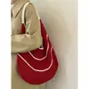 Bolsa de Tricô com Recortes de Grande Capacidade Coreana 2025 Nova Bolsa de Palha para Férias na Praia Nicho Roupas de Trabalho Bolsa de Ombro Versátil