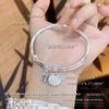Pulsera de Pie Plata 9999 Nueva China Antigua Giro Moebius Amarillo Dios de la Riqueza Tesoro de la Suerte Pulsera de Pie de Plata Año Nuevo