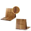 Soporte Triangular de Madera Maciza para Marcadores de Libros de Mesita de Noche, Atril Plegable de Madera para Lectura del Hogar, Soporte de Madera Minimalista Moderno para Páginas