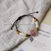 Jingdezhen Navidad Cerámica Cuerda Trenzada Pulsera Animales de Dibujos Animados Cuerda de Mano Joyería al por Mayor para Atracciones Turísticas Nicho Lujo Ligero