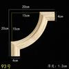Calcomanía de Madera Maciza Triángulo Flor Ángulo Recto Flor Puerta de Gabinete Flor Decorativa Pieza Flor de Cuatro Esquinas Decorativa para Pared de Fondo Flor de Madera Estilo Europeo Tallado en Madera