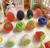 Miniatura Fruta Realista Fresa Arándano Accesorios de Resina Pegamento de Crema DIY Funda de Teléfono Llavero Pinza para el Cabello Material